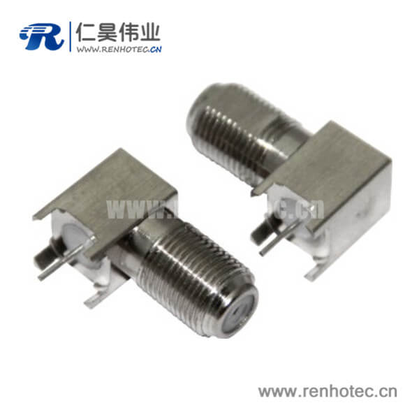 f型連接器母頭pcb 板連接器射頻同軸彎式