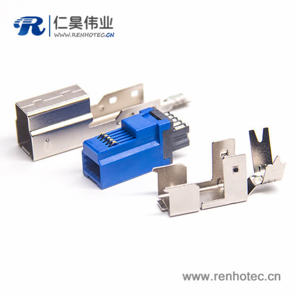 USB3.0B帶鐵殼短體9p打印設(shè)備接頭