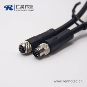 m12 5芯電纜公轉(zhuǎn)母不帶屏蔽直式A型1M AWG22