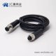 c型螺紋m12 5芯直式電纜公對(duì)母插頭不帶屏蔽傳感器1M AWG22