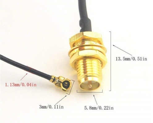 IPEX轉(zhuǎn)SMA線OD1.13黑色組裝線束WiFi天線專用