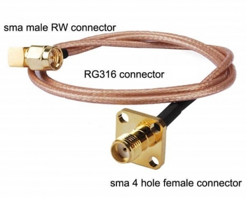 RF SMA公頭線RG316延長線接SMA公轉(zhuǎn)母線長10CM