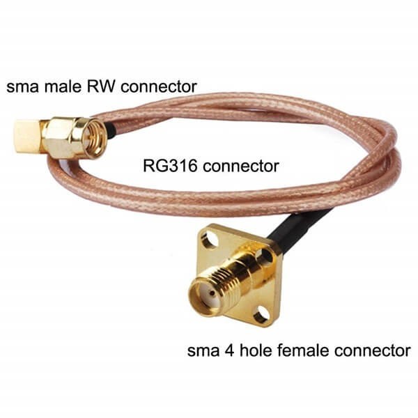 RF SMA公頭線RG316延長線接SMA公轉(zhuǎn)母線長10CM