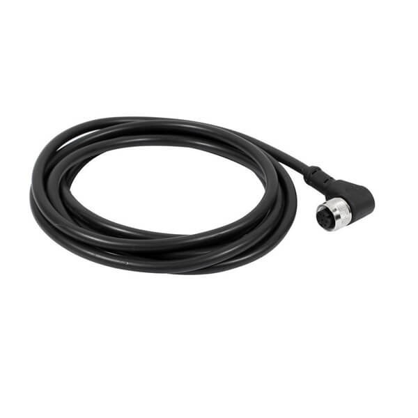 M12連接器8pin A型 母彎頭不帶屏蔽預(yù)鑄式帶線2M防水插頭2M AWG22