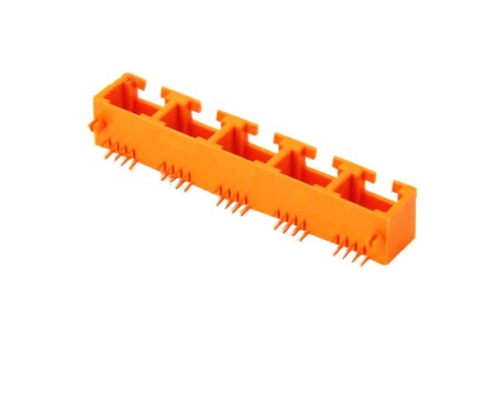 RJ458p8c插座廠商直銷(xiāo)MINI1X5電腦網(wǎng)絡(luò)接口插座多插口連接器不帶燈