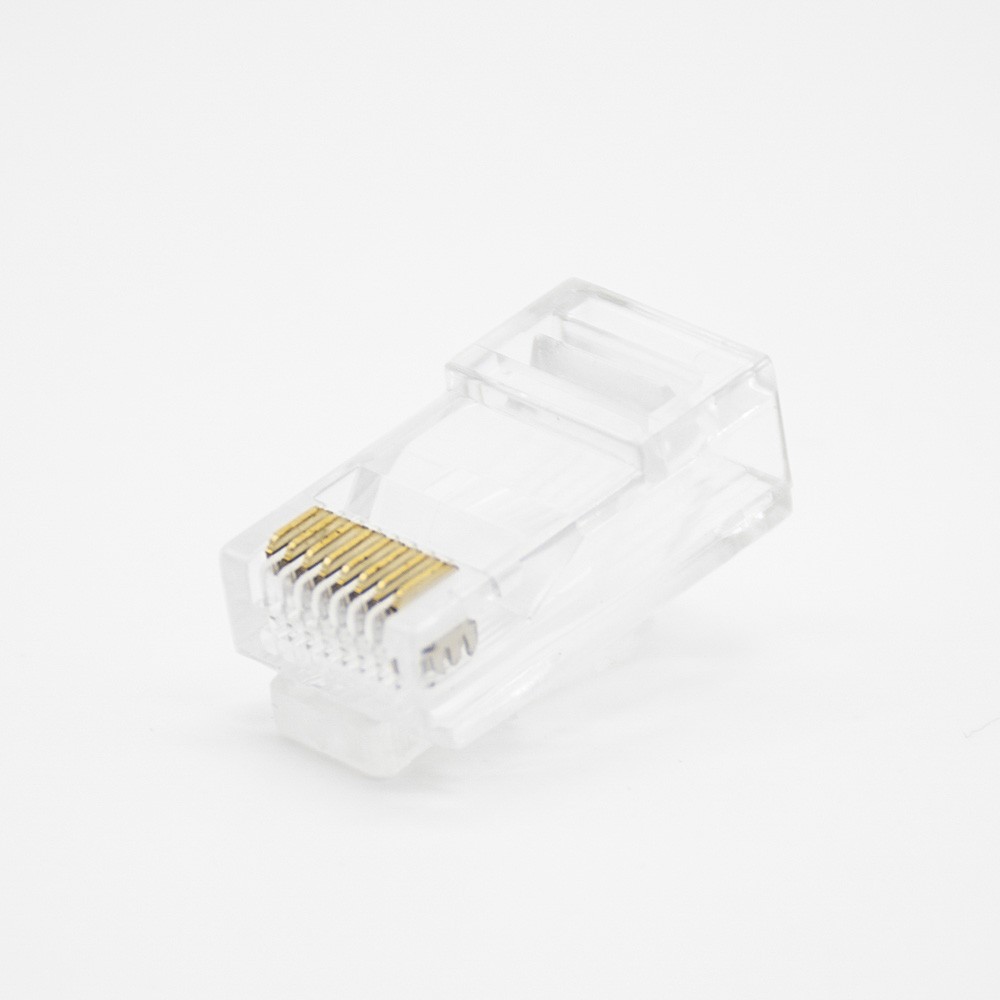 RJ45型網(wǎng)線插頭不帶屏蔽8芯直式用于CAT5Cat5ECat6Cat7Cat8