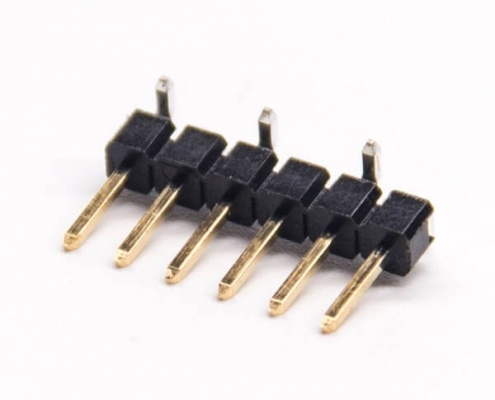 10pcs2.54單排貼片排針直式6pinPCB板安裝