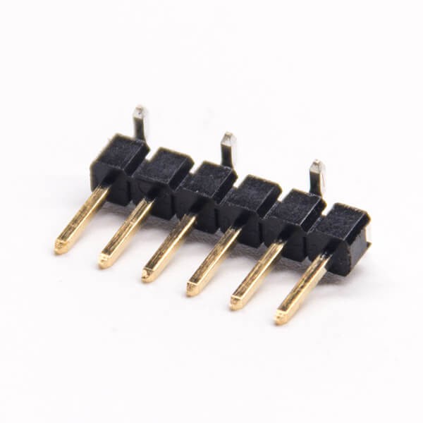 10pcs2.54單排貼片排針直式6pinPCB板安裝