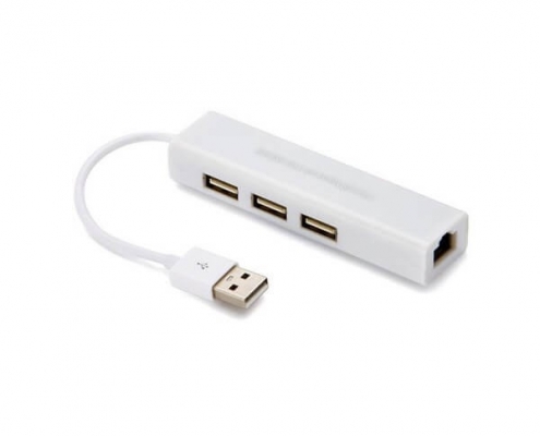 USB2.0轉(zhuǎn)RJ45以太網(wǎng)筆記本電腦外置百兆網(wǎng)卡+3口HUB轉(zhuǎn)換器