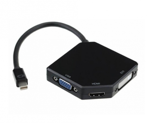 minidisplayport轉(zhuǎn)DVI/HDMI/VGA三合一多功能轉(zhuǎn)換線0.5米