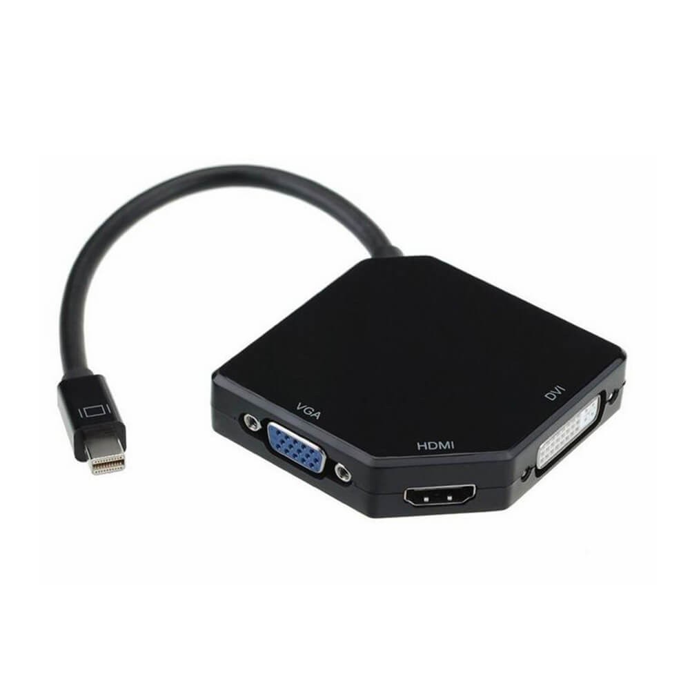 minidisplayport轉(zhuǎn)DVI/HDMI/VGA三合一多功能轉(zhuǎn)換線0.5米